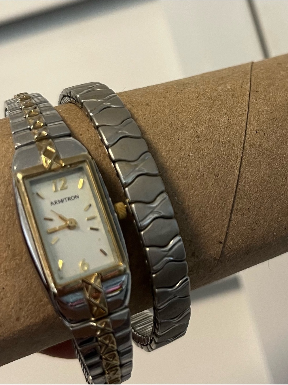 Armitron Women's Two-Tone Silver and Gold Bracelet Watch